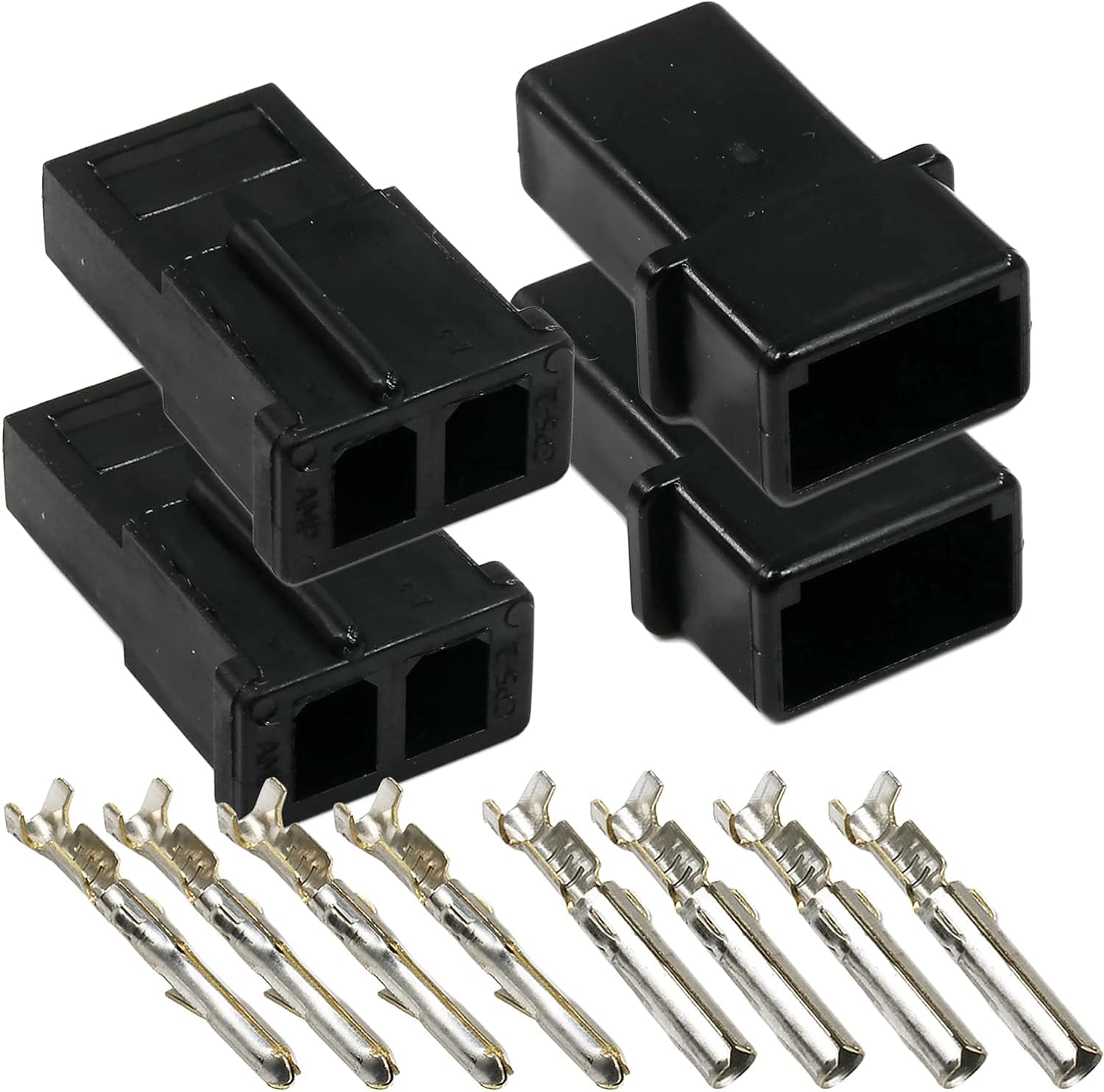 Amazon.com: (2 Set) 2 Pin Male & Female BLACK 15A, 250/VAC, VDC